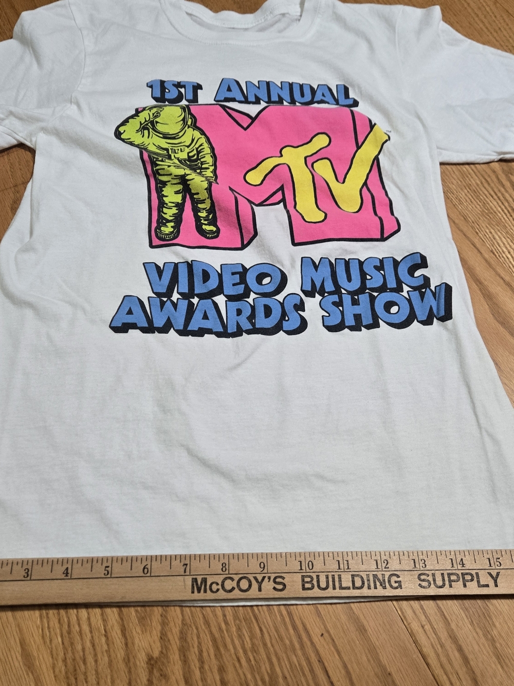 MTV 1st Annual Video Music Awards Graphic Tee Adult Medium White Moon Person - Picture 6 of 8